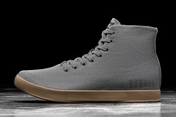 Women's Nobull High-Top Gum Canvas Trainers Dark / Grey | SG V2990R